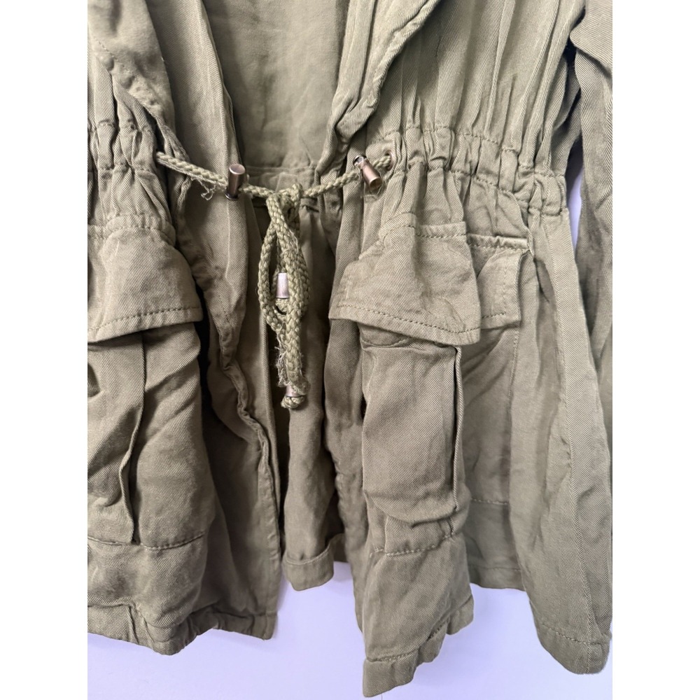 Stoosh Utility Cargo Anorak Olive Green Jacket Safari Military Mediu - Picture 4 of 7